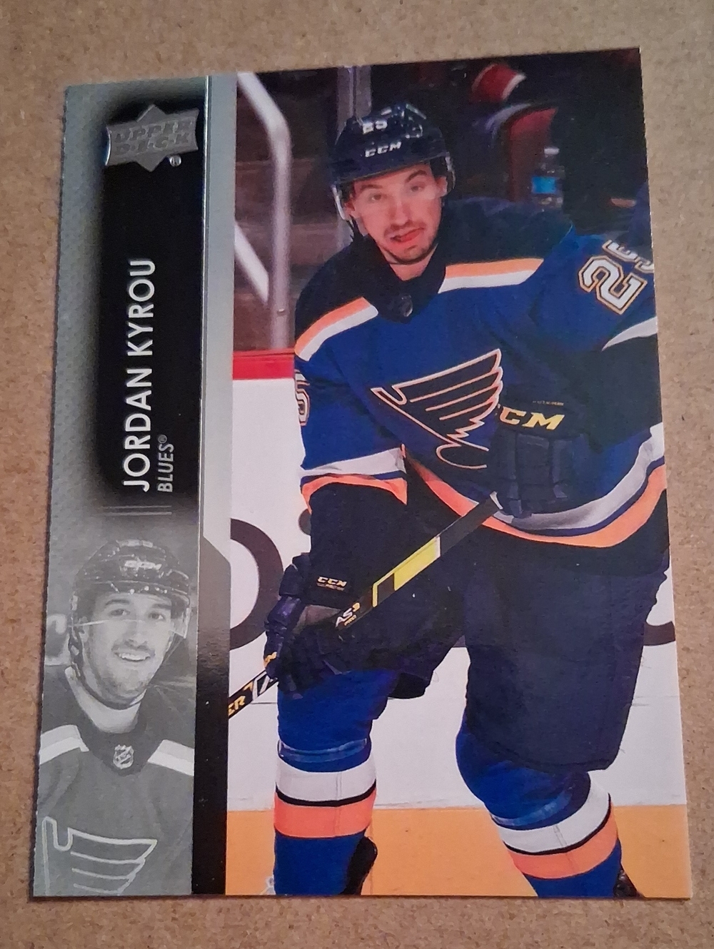 Jordan Kyrou St. Louis Blues Hockey Card - Blue